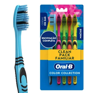 Escova Dental Oral-B Color Collection Pack Familia 5 Unidades