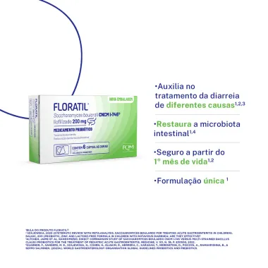 Floratil 200mg com 6 C&aacute;psulas