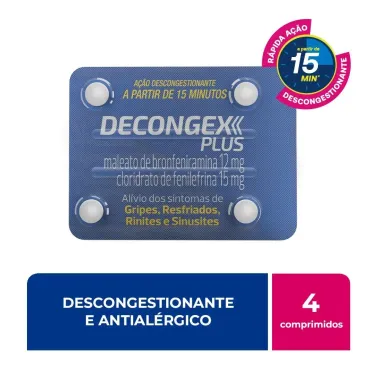 Decongex Plus com 4 Comprimidos