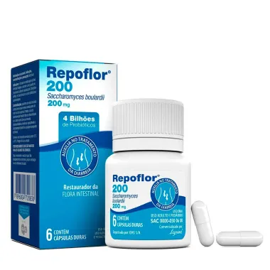 Repoflor 200mg frasco com 6 Cápsulas