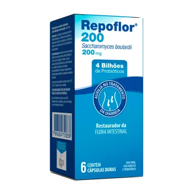 Repoflor 200mg frasco com 6 C&aacute;psulas