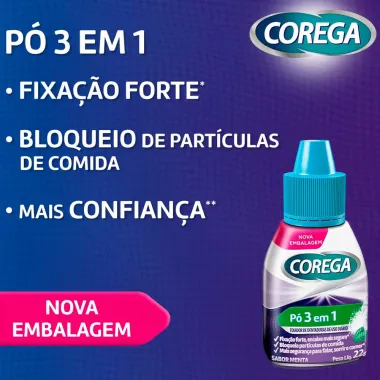 Corega Pó Fixador de Dentadura 22g