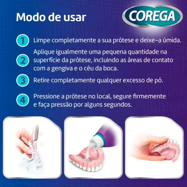 Corega Pó Fixador de Dentadura 22g