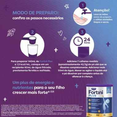 Fortini Plus Baunilha Suplemento Infantil 400g