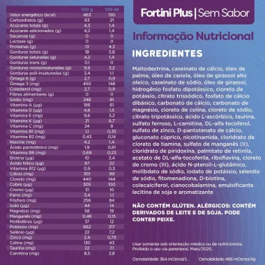 Fortini Plus Pó Sem Sabor 400g