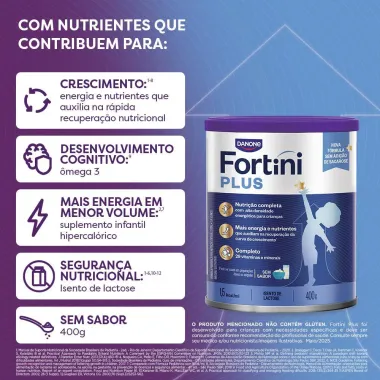 Fortini Plus Pó Sem Sabor 400g