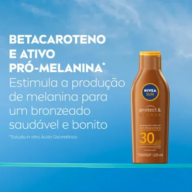Protetor Solar Nivea Sun Protect & Bronze FPS 30 Lo&ccedil;&atilde;o 125ml