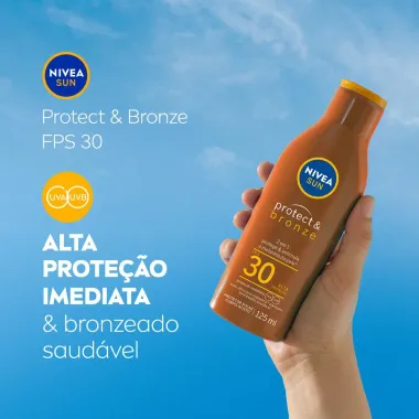 Protetor Solar Nivea Sun Protect & Bronze FPS 30 Lo&ccedil;&atilde;o 125ml