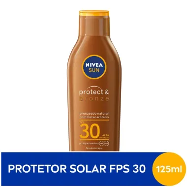 Protetor Solar Nivea Sun Protect & Bronze FPS 30 Lo&ccedil;&atilde;o 125ml