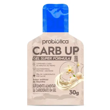 Carb Up Probiótica Gel Super Fórmula Sabor Baunilha Sachê 30g