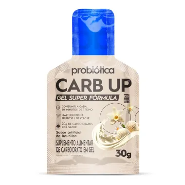 Carb Up Probi&oacute;tica Gel Super F&oacute;rmula Sabor Baunilha Sach&ecirc; 30g
