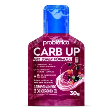 Carb Up Probi&oacute;tica Gel Super F&oacute;rmula Sabor A&ccedil;a&iacute; com Guaran&aacute; Sach&ecirc; 30g