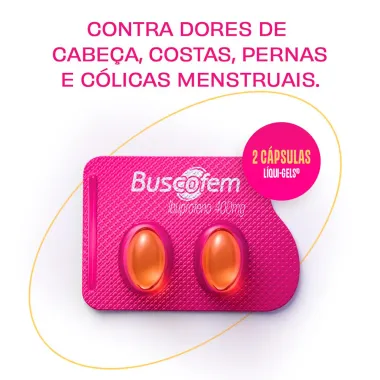 Buscofem 400mg Envelope com 2 Cápsulas Hero