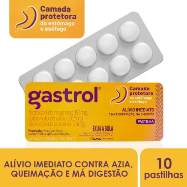 Gastrol Pastilha Envelope com 10 Unidades