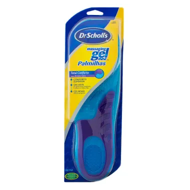 Palmilha Dr Scholls Massaging Gel Masculina Tamanho Único (40 a 45) com 1 Par