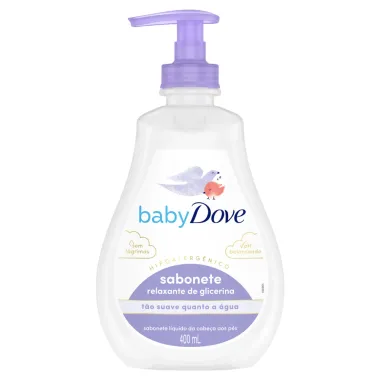 Sabonete Líquido Baby Dove Relaxante de Glicerina da Cabeça aos Pés 400ml
