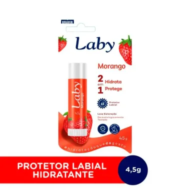 Protetor Solar Labial Laby FPS 15 Sabor Morango 4,5g_2