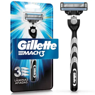 Aparelho de Barbear Gillette Mach3 Recarreg&aacute;vel+ 1 Carga