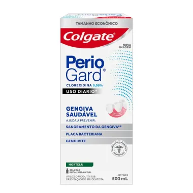 Enxaguante Bucal Colgate PerioGard Uso Di&aacute;rio Sem &Aacute;lcool 500ml