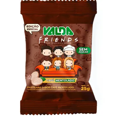 Pastilha Valda Friends Sabor Café Sem Açúcar 25g