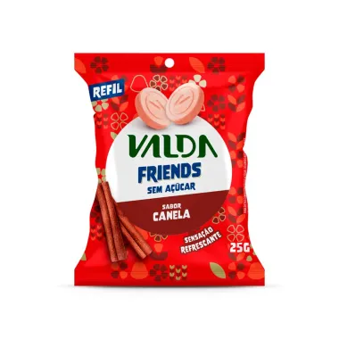 Pastilha Valda Friends Sabor Canela Sem Açúcar 25g