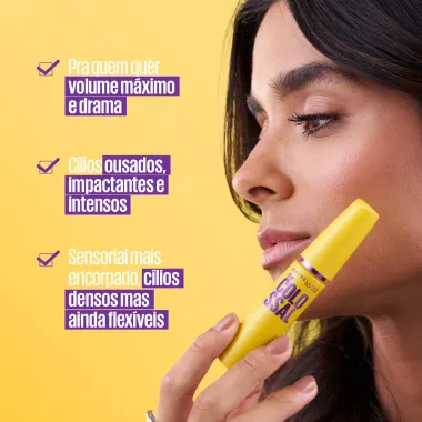 M&aacute;scara de C&iacute;lios Maybelline The Colossal Volum' Express Lav&aacute;vel Preto com 9,2ml