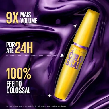 M&aacute;scara de C&iacute;lios Maybelline The Colossal Volum' Express Lav&aacute;vel Preto com 9,2ml