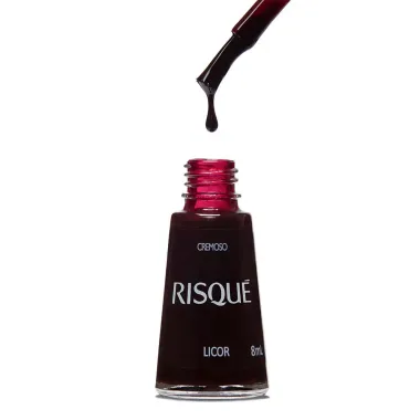 Esmalte Risque Vermelho Cremoso Licor com 8ml