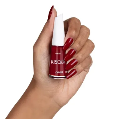 Esmalte Risqué Vermelho Cremoso Carmim 8ml