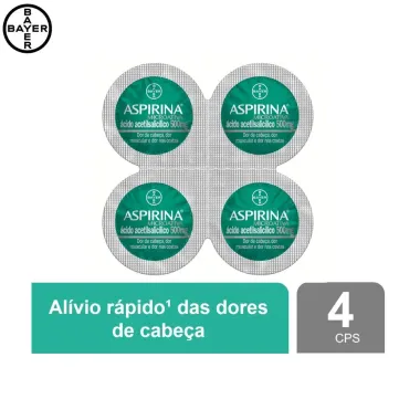 Aspirina Microativa 500mg com 4 Comprimidos