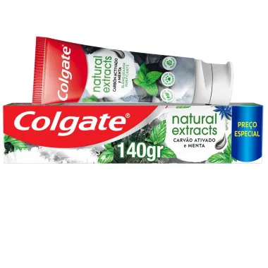 Creme Dental Colgate Natural Extracts Carv&atilde;o Ativado e Menta 140g