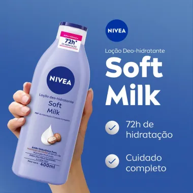 Loção Nivea Soft Milk para Pele Seca 400ml