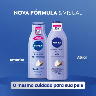 Loção Nivea Soft Milk para Pele Seca 400ml