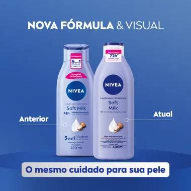 Loção Nivea Soft Milk para Pele Seca 400ml