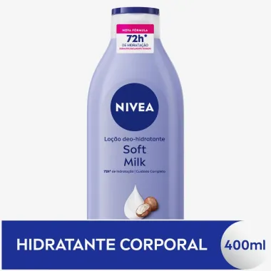 Lo&ccedil;&atilde;o Nivea Soft Milk para Pele Seca 400ml