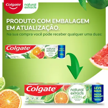 Creme Dental Colgate Natural Extracts Reinforced Defense Citrus e Eucalipto 140g