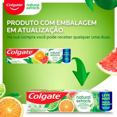 Creme Dental Colgate Natural Extracts Reinforced Defense Citrus e Eucalipto 140g