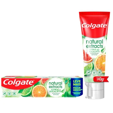 Creme Dental Colgate Natural Extracts Reinforced Defense Citrus e Eucalipto 140g