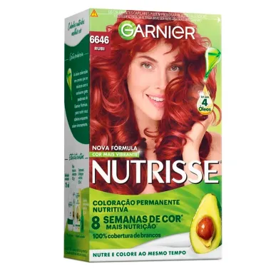 Tintura Nutrisse Rubi Louro Escuro Acobreado Vermelho 6646