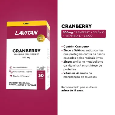 Lavitan Cranberry com 30 Cápsulas
