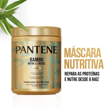 M&aacute;scara de Tratamento Pantene Bambu 600ml
