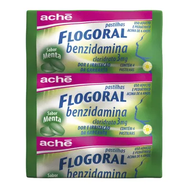 Flogoral Sabor Menta com 4 Pastilhas