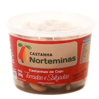 Castanha de Caju Norteminas Torrada e Salgada 200g