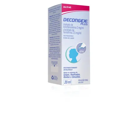 Decongex Plus Maleato de Bronfeniramina 2mg/ml + Cloridrato de Fenilefrina Gotas 20ml