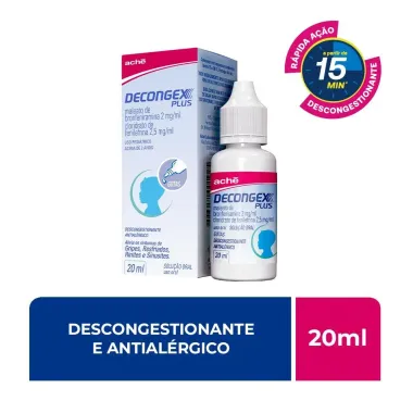 Decongex Plus Maleato de Bronfeniramina 2mg/ml + Cloridrato de Fenilefrina Gotas 20ml