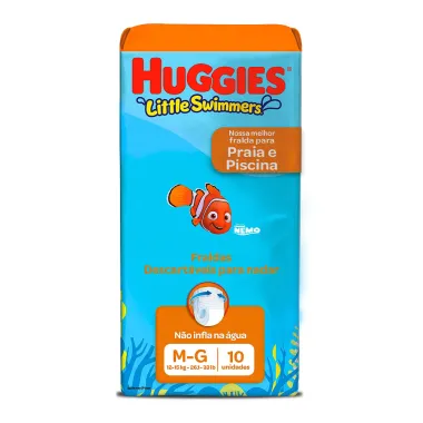 Fralda Huggies Little Swimmers Tamanho M/G com 10 Fraldas Descartáveis