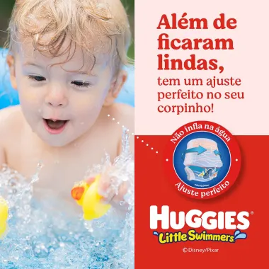 Fralda Huggies Little Swimmers Tamanho M/G com 10 Fraldas Descartáveis