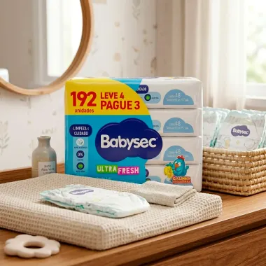 Toalha Umedecida Babysec UltraFresh 192 Unidades Leve 4 Pague 3