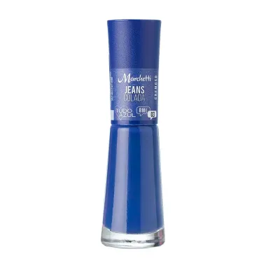 Esmalte Marchetti Cremoso Tudo Azul Cor Jeans Colada 03 com 8ml