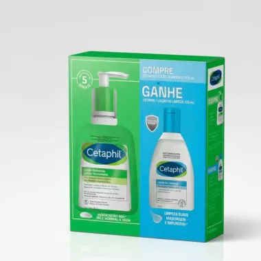 Kit Cetaphil Loção Hidratante 473ml e Loção de Limpeza 120ml